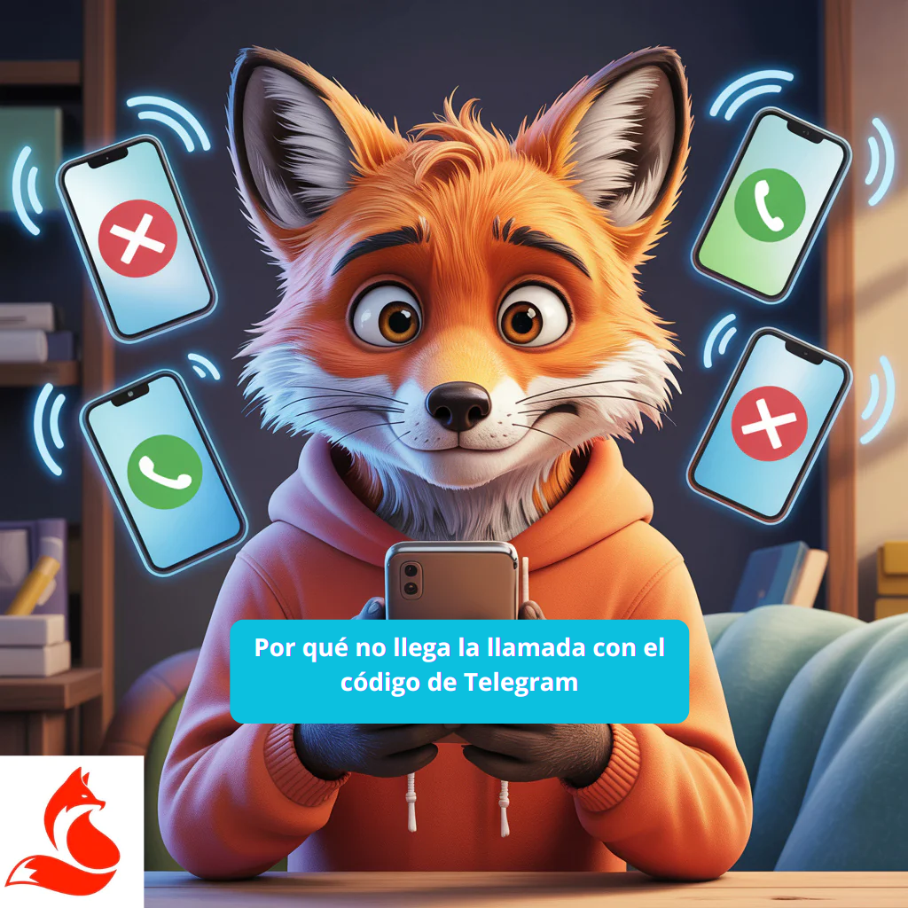 Por qué no llega la llamada con el código de Telegram