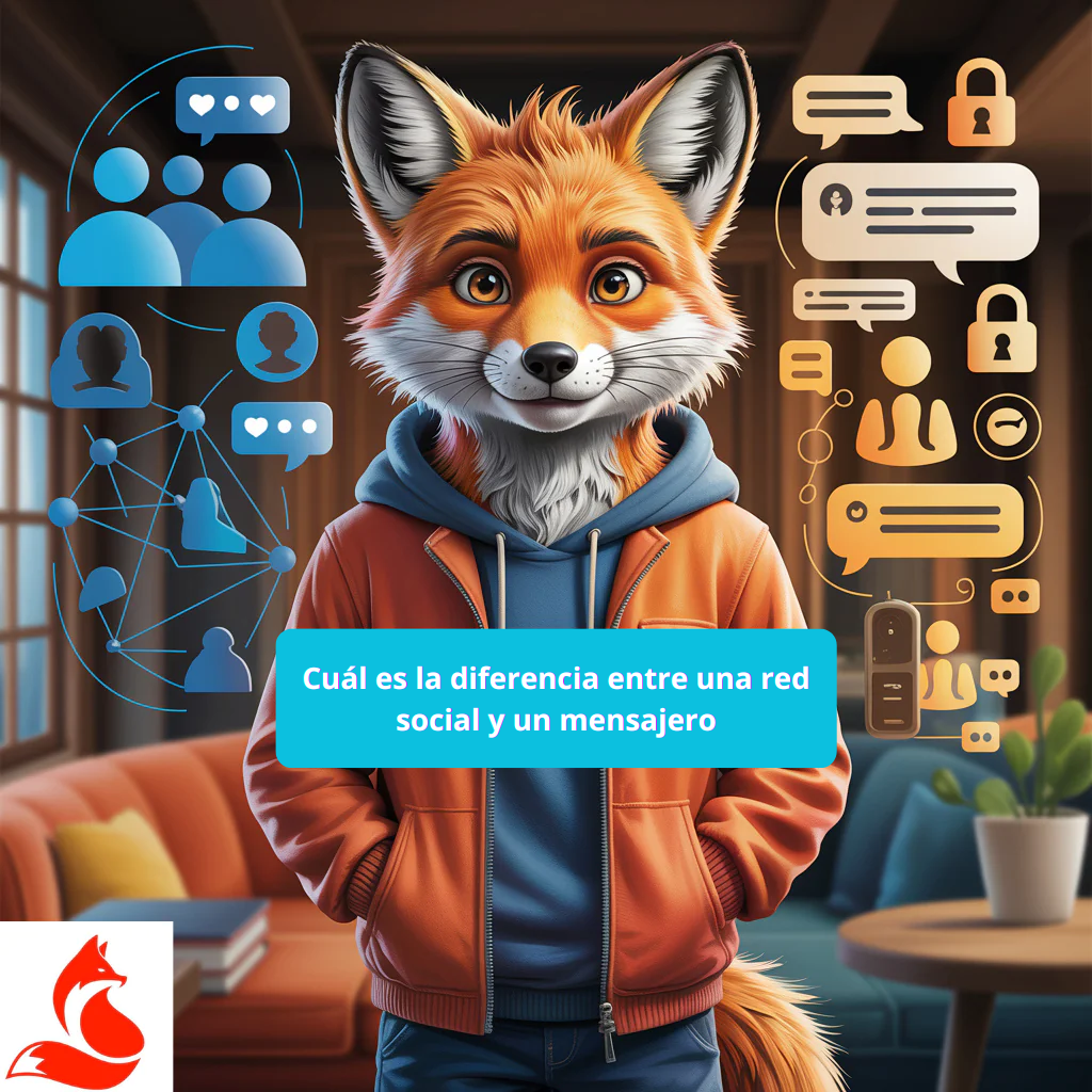 Cuál es la diferencia entre una red social y un mensajero